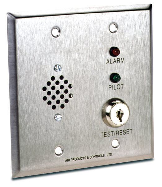 Alarm & Pilot LED with Horn and Key Test & Reset for Double Gang Box