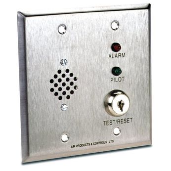 Alarm & Pilot LED with Horn and Key Test & Reset for Double Gang Box