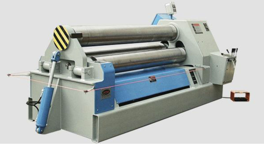 Hydraulic Pinch Pyramid Plate Bending Roll, 5-ft x 1/4" 3-Roll